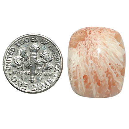 Orange Scolecite 17.2x21.2x6.3 mm Cushion Shape Polished Gemstone LS110-07915