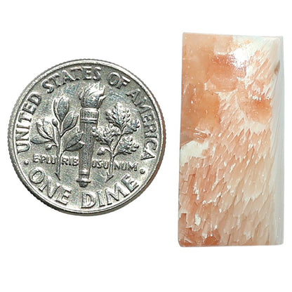 Orange Scolecite 11.8x24x6 mm Baguette Shape Polished Gemstone LS110-07916