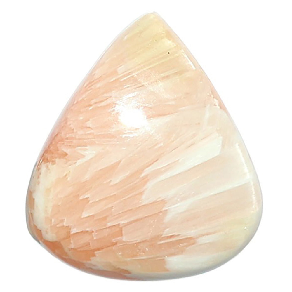 Orange Scolecite 19.9x22.85x6.5 mm Pear Shape Polished Gemstone LS110-07918
