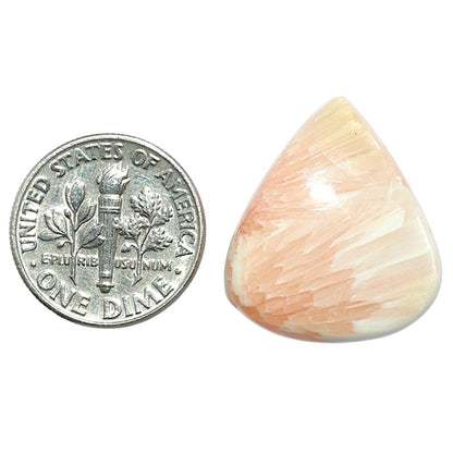 Orange Scolecite 19.9x22.85x6.5 mm Pear Shape Polished Gemstone LS110-07918