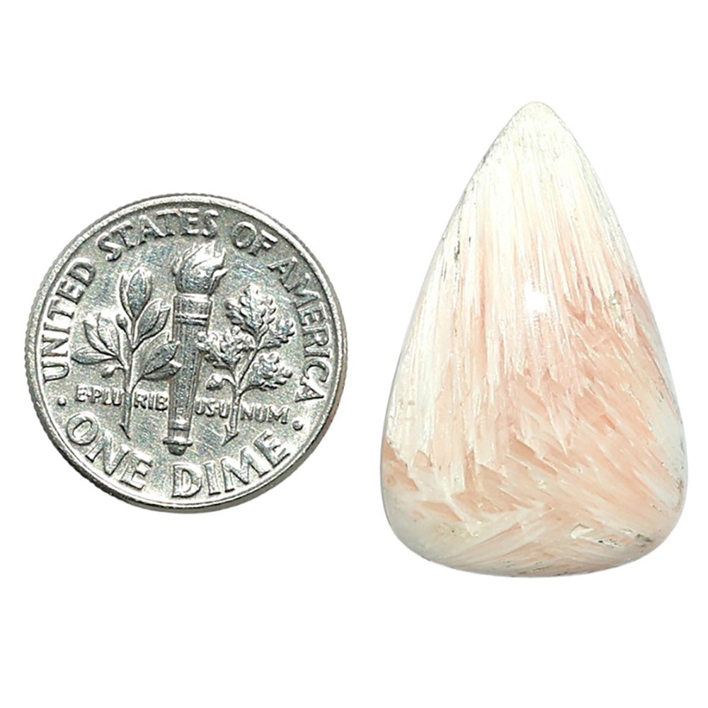 Orange Scolecite 17x26.4x5.5 mm Pear Shape Polished Gemstone LS110-07921