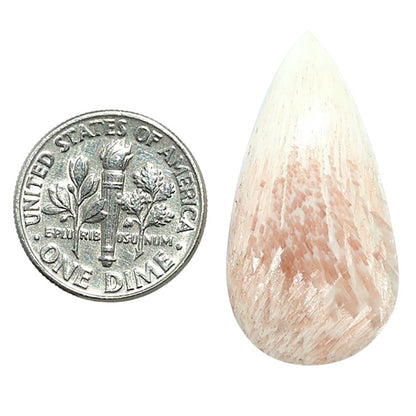Orange Scolecite 15.9x30.85x4 mm Pear Shape Polished Gemstone LS110-07922