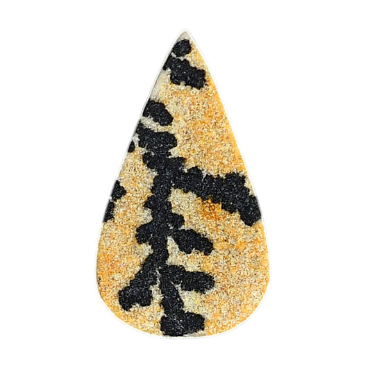 Germany Psilomelane Dendrite 20x35x5 mm Pear Shape Polished Gemstone LS111-06209