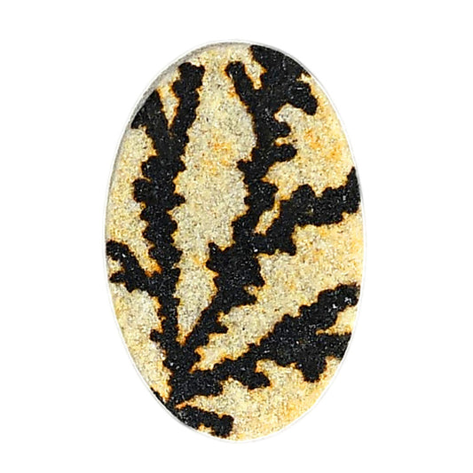 Germany Psilomelane Dendrite 20x30.3x6 mm Oval Shape Polished Gemstone LS111-06211