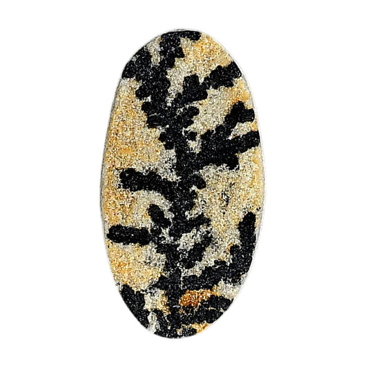 Germany Psilomelane Dendrite 16.7x31x4.5 mm Oval Shape Polished Gemstone LS111-06214