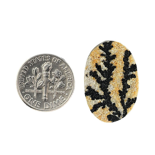 Germany Psilomelane Dendrite 16.5x24.6x5 mm Oval Shape Polished Gemstone LS111-06215