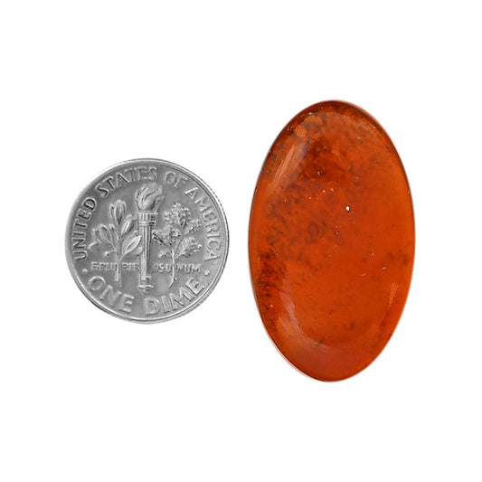 Hessonite Garnet 17.5x29.5x4.7 mm Oval Shape Polished Gemstone LS112-06227