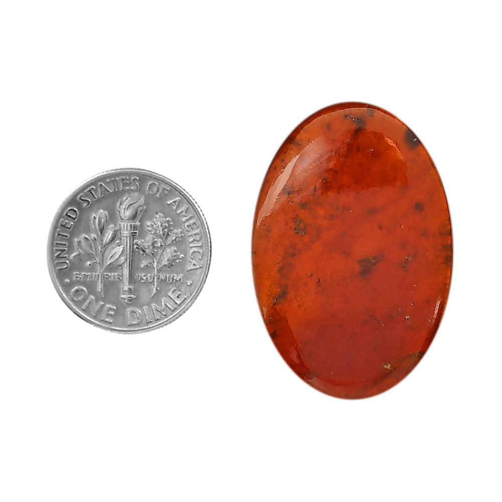 Hessonite Garnet 21.5x32x4.7 mm Oval Shape Polished Gemstone LS112-06229