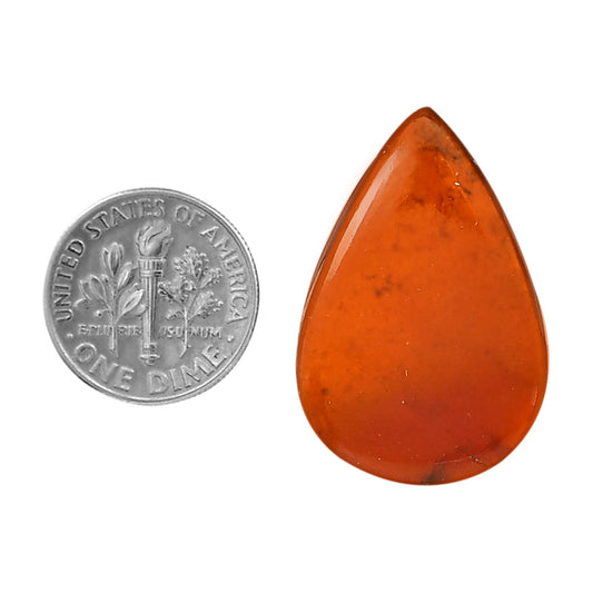 Hessonite Garnet 20.2x30.7x4 mm Pear Shape Polished Gemstone LS112-06230