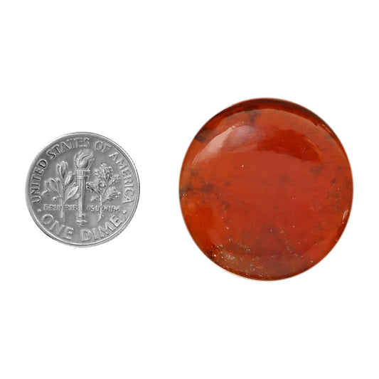Hessonite Garnet 26.2x26.2x5.5 mm Round Shape Polished Gemstone LS112-06231
