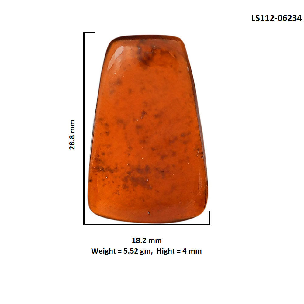 Hessonite Garnet 18.2x28.8x4 mm Fancy Shape Polished Gemstone LS112-06234