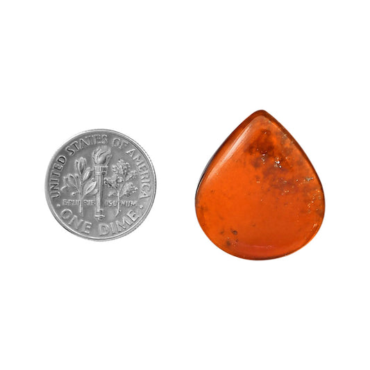Hessonite Garnet 20.6x24x4 mm Pear Shape Polished Gemstone LS112-06238