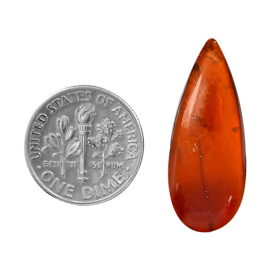Hessonite Garnet 11.6x28.6x5.3 mm Pear Shape Polished Gemstone LS112-06240