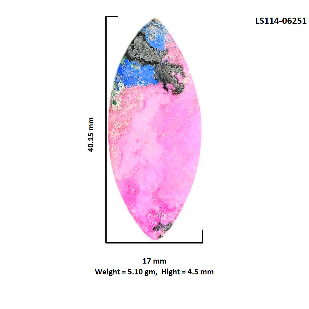 Pink Cobalt 17x40.15x4.5 mm Marquise Shape Polished Gemstone LS114-06251