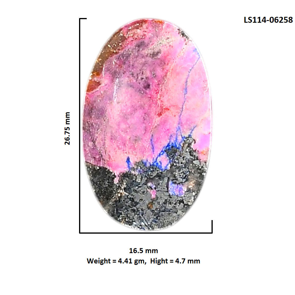 Pink Cobalt 16.5x26.75x4.7 mm Oval Shape Polished Gemstone LS114-06258