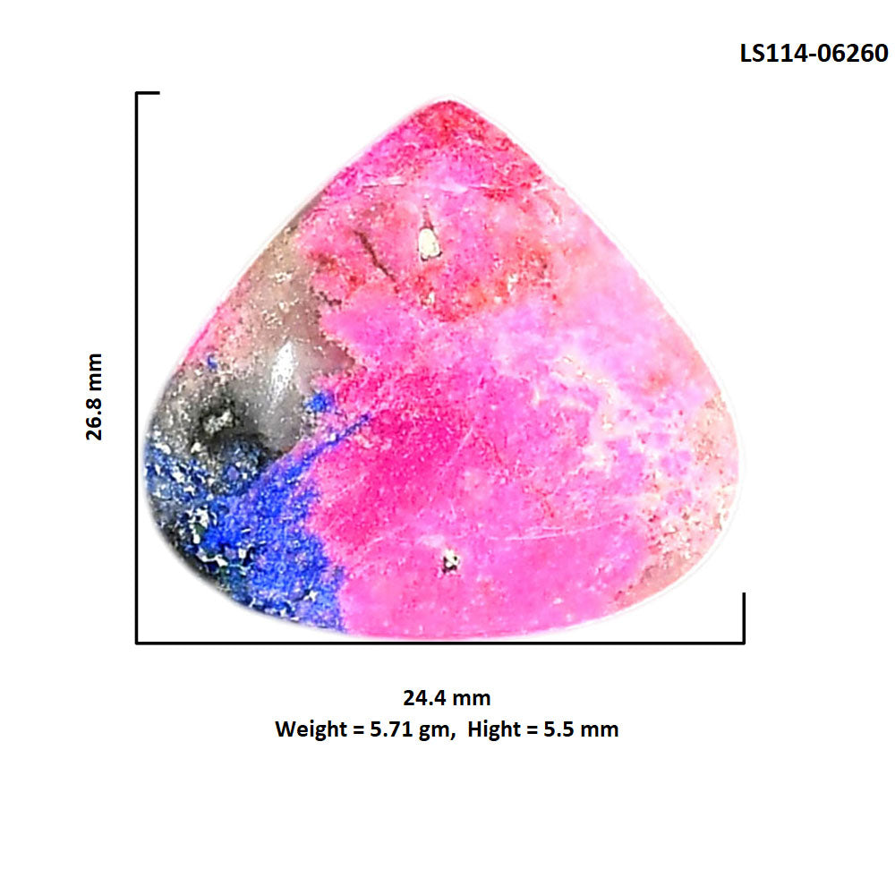 Pink Cobalt 24.4x26.8x5.5 mm Heart Shape Polished Gemstone LS114-06260