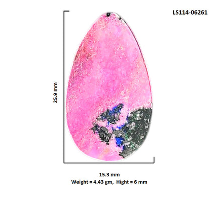 Pink Cobalt 15.3x25.9x6 mm Pear Shape Polished Gemstone LS114-06261