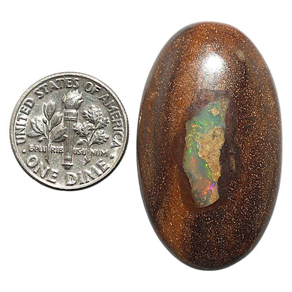 Natural Boulder Opal 21.8x37.2x6.5 mm Oval Shape Polished Gemstone LS115-010106