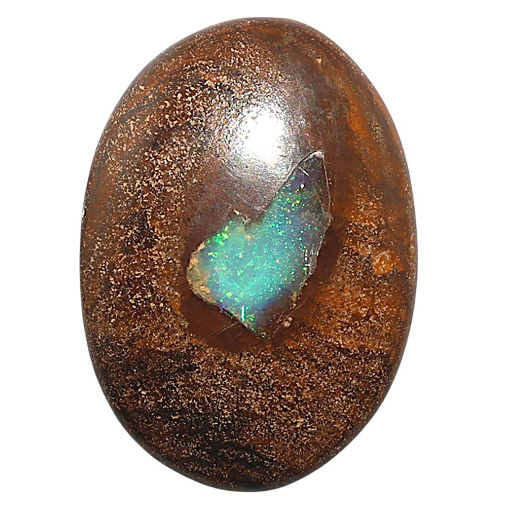 Natural Boulder Opal 25.35x35.65x6.5 mm Oval Shape Polished Gemstone LS115-010110