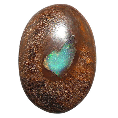 Natural Boulder Opal 25.35x35.65x6.5 mm Oval Shape Polished Gemstone LS115-010110