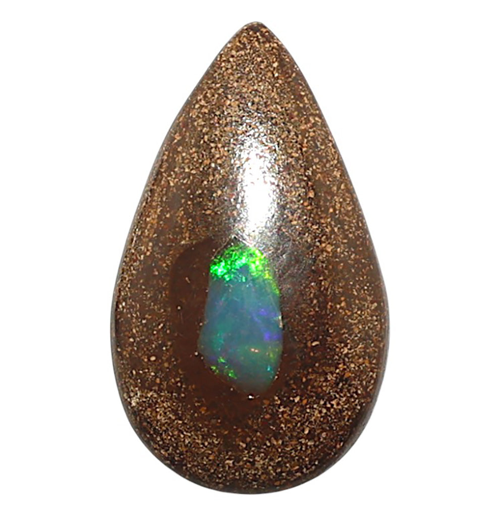 Natural Boulder Opal 15.9x26.7x5.5 mm Pear Shape Polished Gemstone LS115-010111