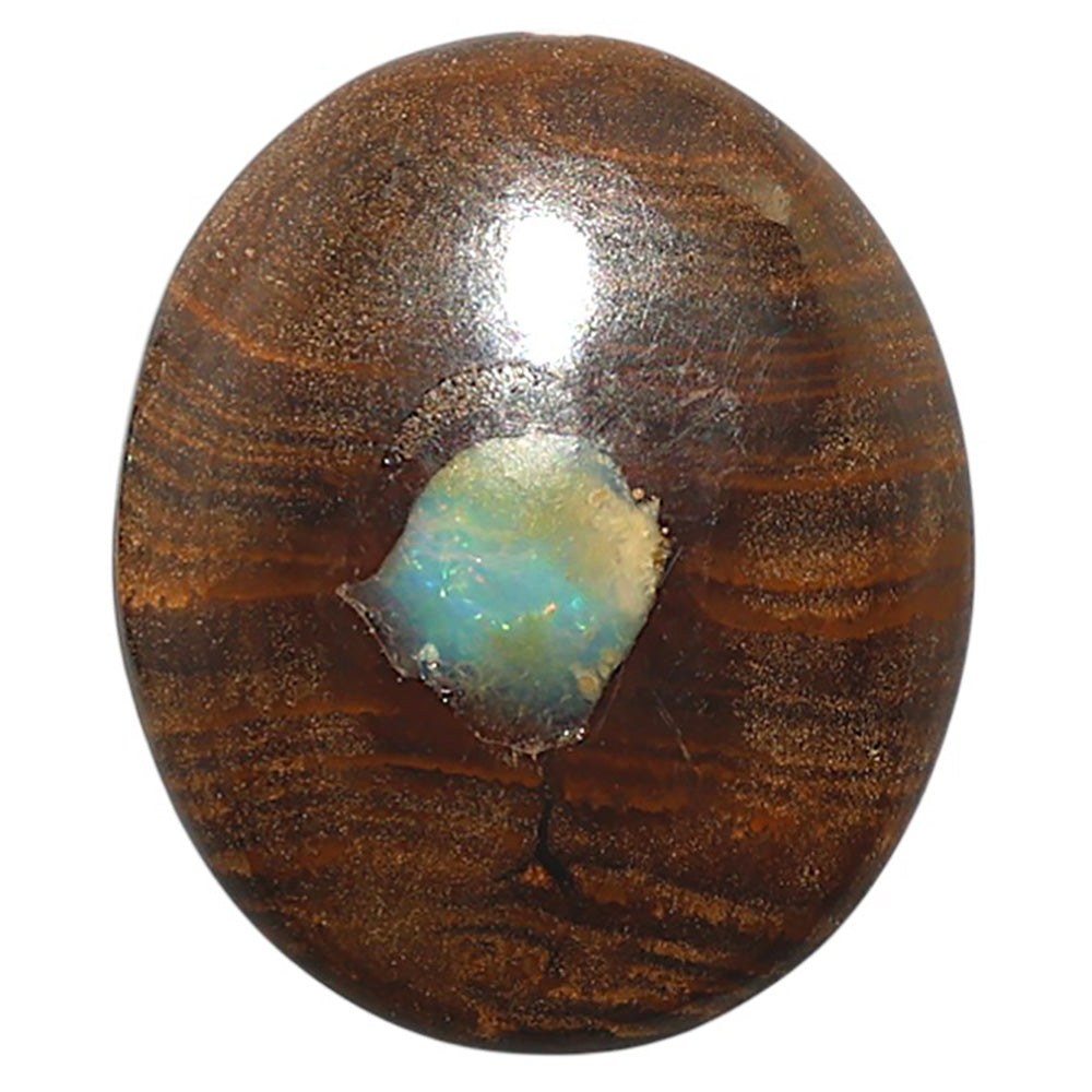 Natural Boulder Opal 25.8x30.6x6 mm Oval Shape Polished Gemstone LS115-010112