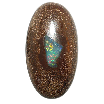 Natural Boulder Opal 16x29.35x6.5 mm Oval Shape Polished Gemstone LS115-010113
