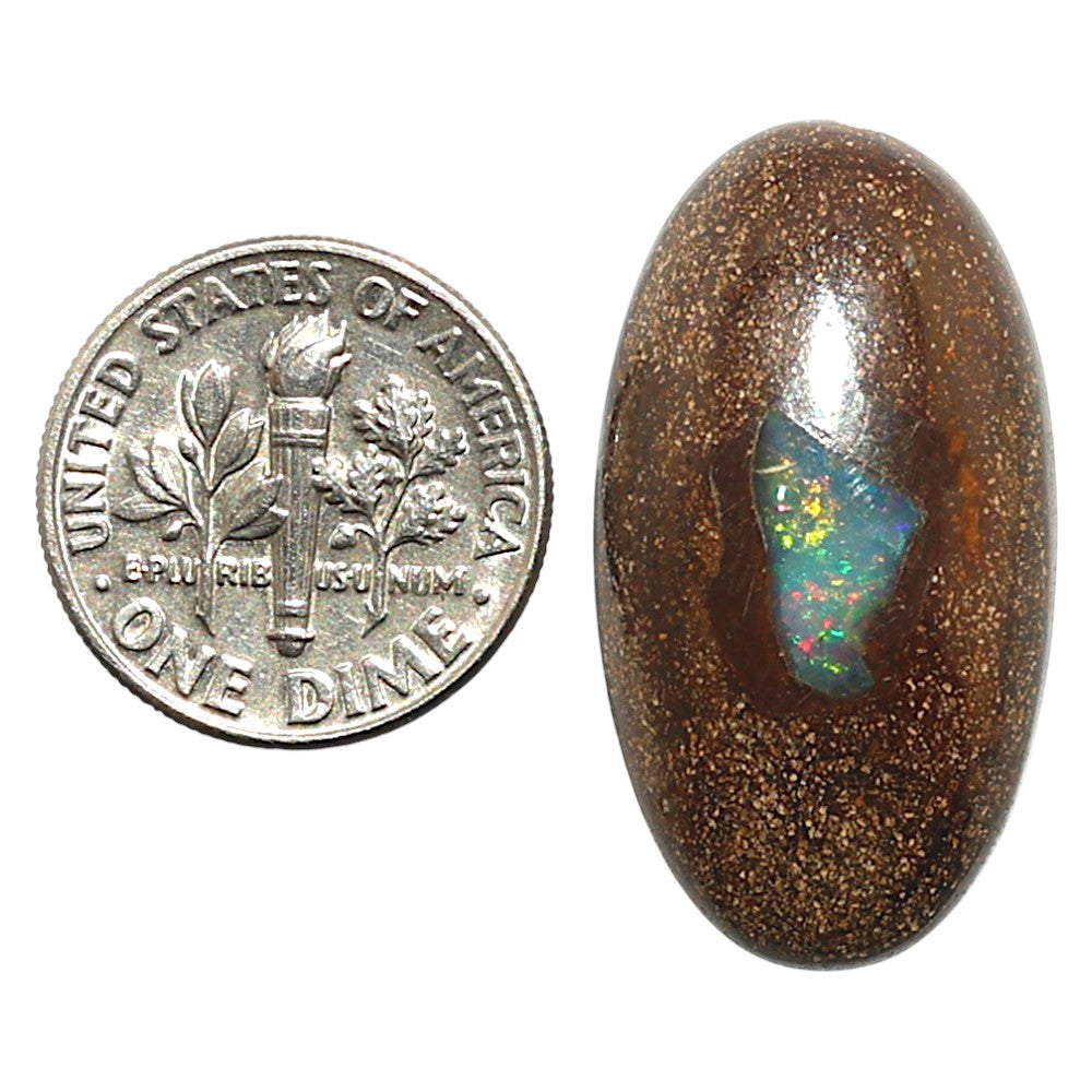 Natural Boulder Opal 16x29.35x6.5 mm Oval Shape Polished Gemstone LS115-010113