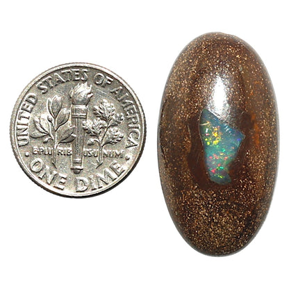 Natural Boulder Opal 16x29.35x6.5 mm Oval Shape Polished Gemstone LS115-010113