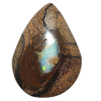 Natural Boulder Opal 23.35x31.7x6 mm Pear Shape Polished Gemstone LS115-010114