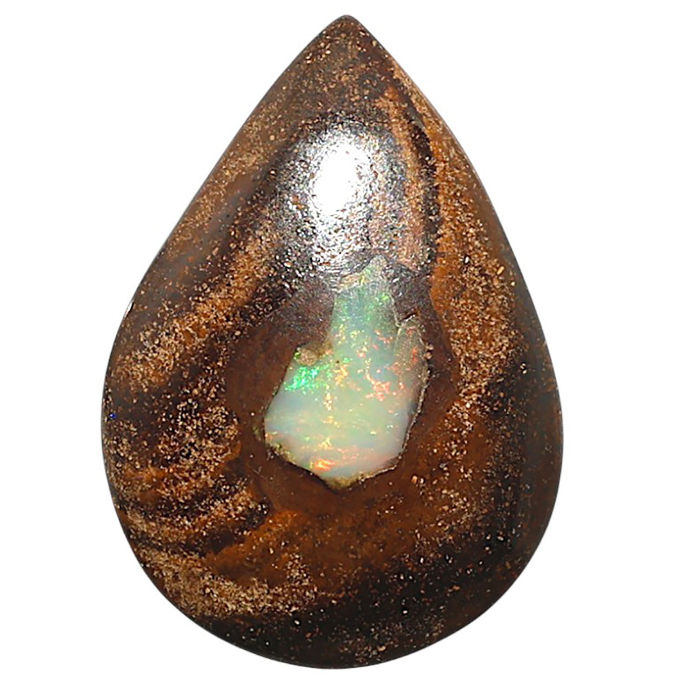 Natural Boulder Opal 23.45x33x6 mm Pear Shape Polished Gemstone LS115-010116