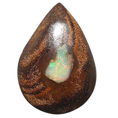 Natural Boulder Opal 23.45x33x6 mm Pear Shape Polished Gemstone LS115-010116