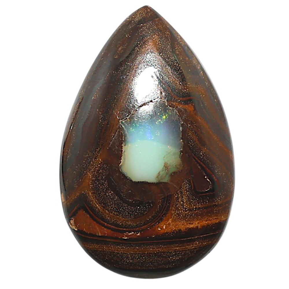 Natural Boulder Opal 20.5x32x6 mm Pear Shape Polished Gemstone LS115-010117