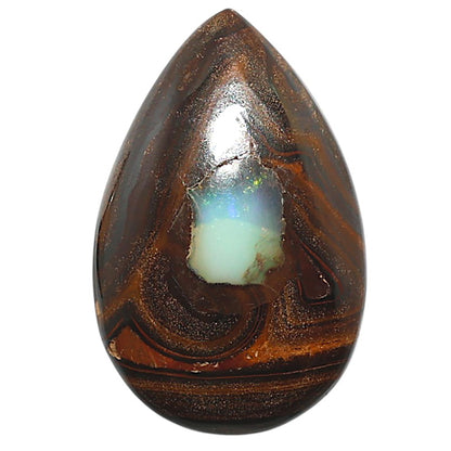 Natural Boulder Opal 20.5x32x6 mm Pear Shape Polished Gemstone LS115-010117