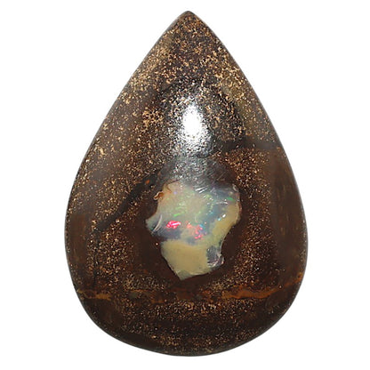 Natural Boulder Opal 25.1x35.7x6.5 mm Pear Shape Polished Gemstone LS115-010118