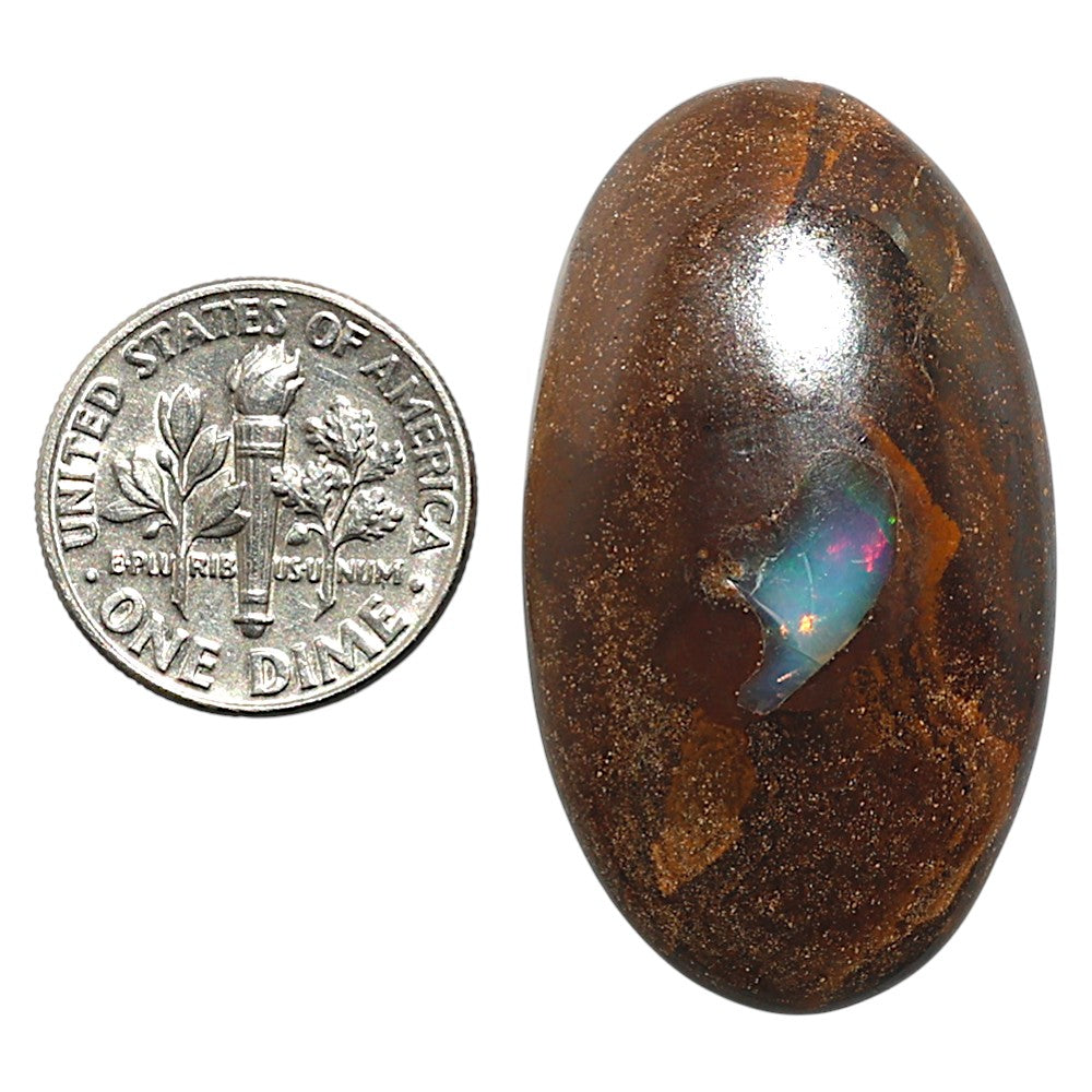 Natural Boulder Opal 21.6x37.8x7.5 mm Oval Shape Polished Gemstone LS115-010119