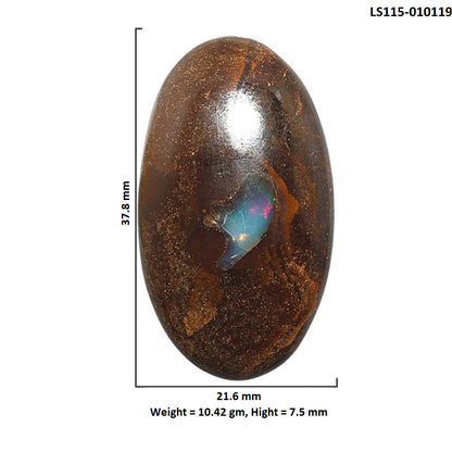 Natural Boulder Opal 21.6x37.8x7.5 mm Oval Shape Polished Gemstone LS115-010119