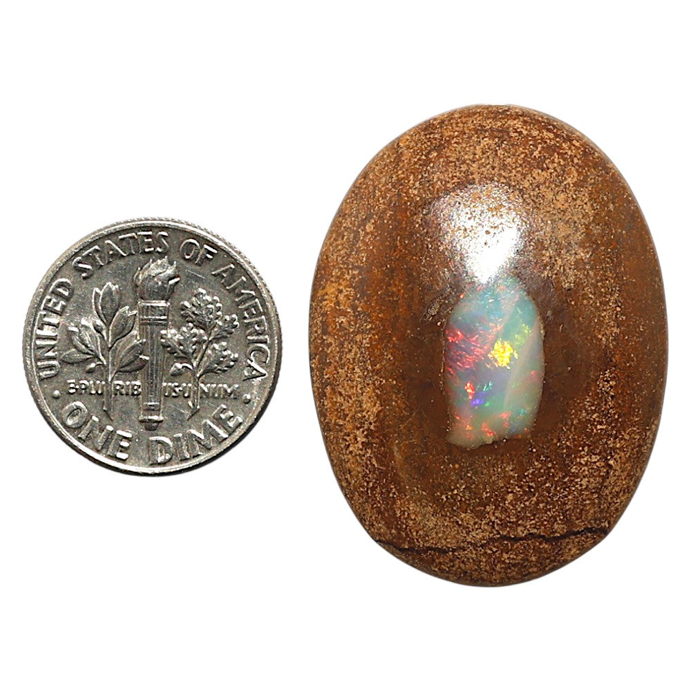 Natural Boulder Opal 24.8x33.2x6.5 mm Oval Shape Polished Gemstone LS115-010124