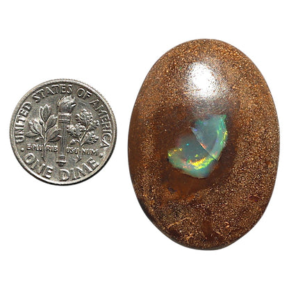 Natural Boulder Opal 25.2x35.1x5.5 mm Oval Shape Polished Gemstone LS115-010125