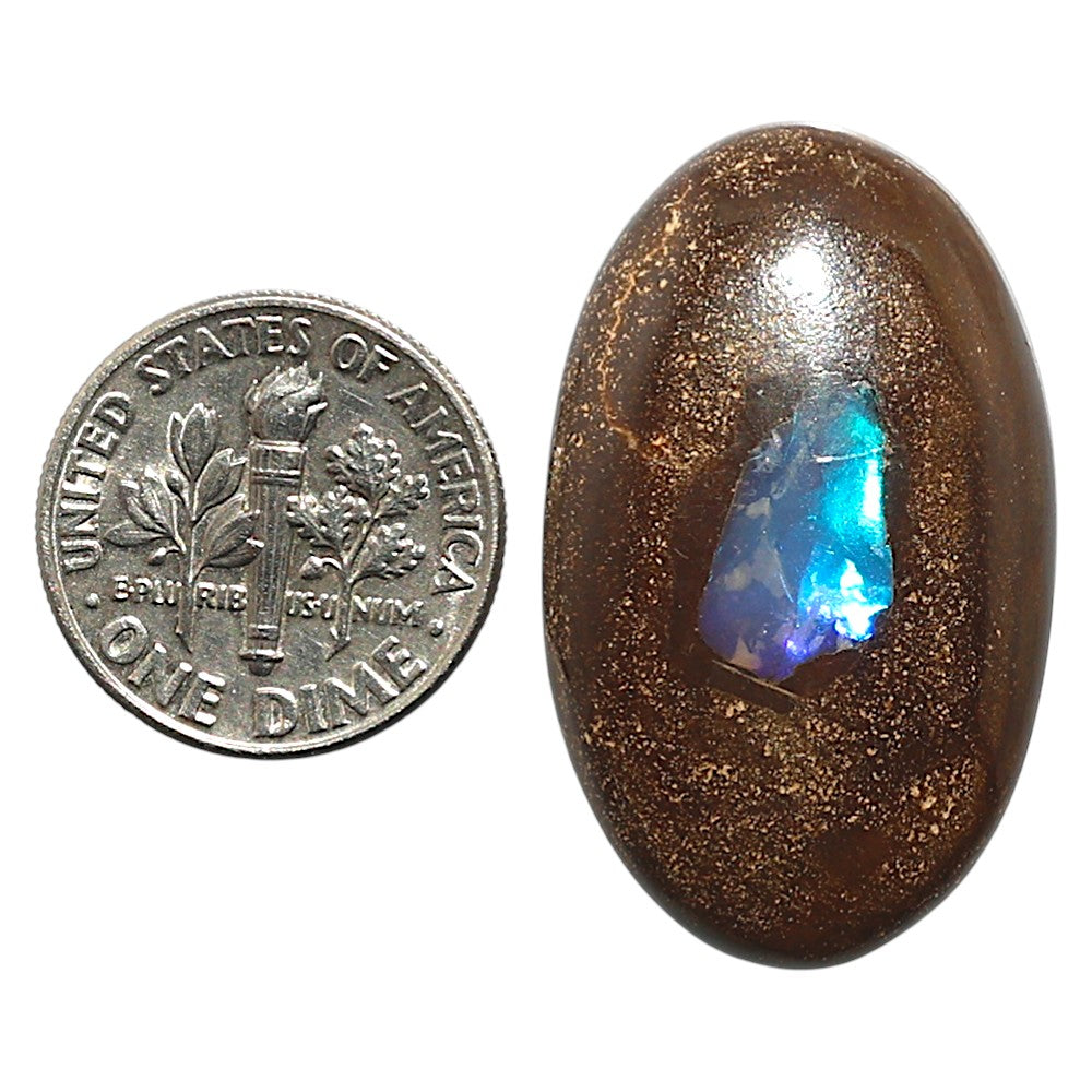 Natural Boulder Opal 19.5x32x6 mm Oval Shape Polished Gemstone LS115-010129