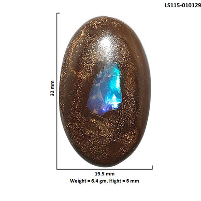 Natural Boulder Opal 19.5x32x6 mm Oval Shape Polished Gemstone LS115-010129