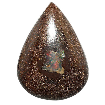 Natural Boulder Opal 24x33x6.5 mm Pear Shape Polished Gemstone LS115-010131