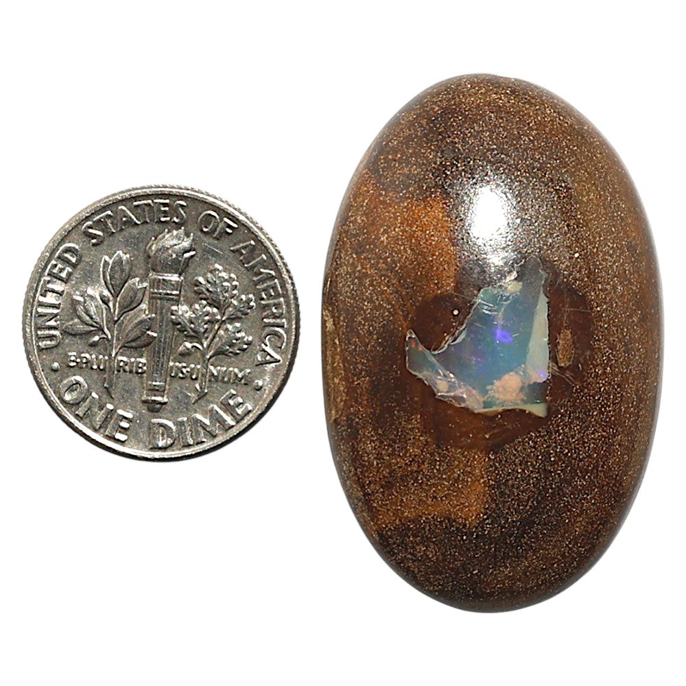 Natural Boulder Opal 22x34.6x8 mm Oval Shape Polished Gemstone LS115-010133