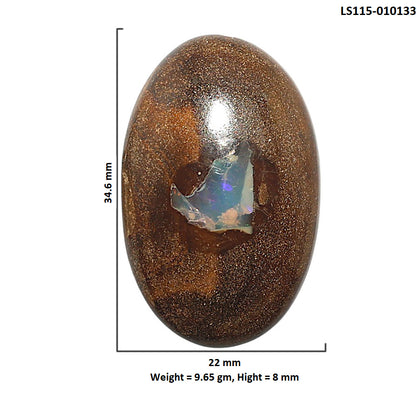 Natural Boulder Opal 22x34.6x8 mm Oval Shape Polished Gemstone LS115-010133