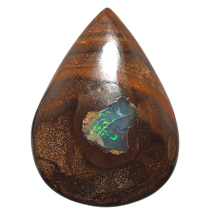 Natural Boulder Opal 23.9x32x6 mm Pear Shape Polished Gemstone LS115-010135