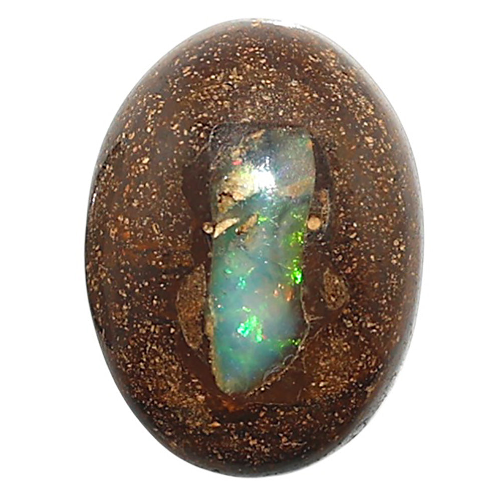 Natural Boulder Opal 16.1x21.8x7.7 mm Oval Shape Polished Gemstone LS115-010139