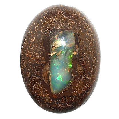 Natural Boulder Opal 16.1x21.8x7.7 mm Oval Shape Polished Gemstone LS115-010139