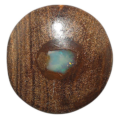 Natural Boulder Opal 28x28x6 mm Round Shape Polished Gemstone LS115-010140