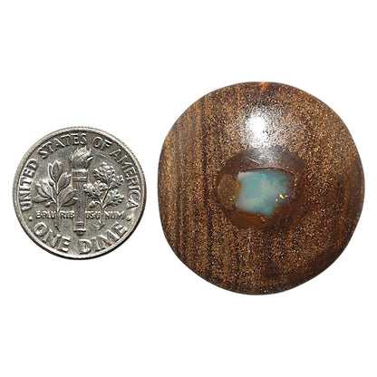 Natural Boulder Opal 28x28x6 mm Round Shape Polished Gemstone LS115-010140