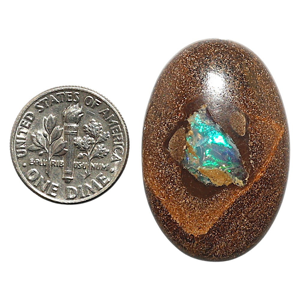 Natural Boulder Opal 22.25x33.3x7 mm Oval Shape Polished Gemstone LS115-010141